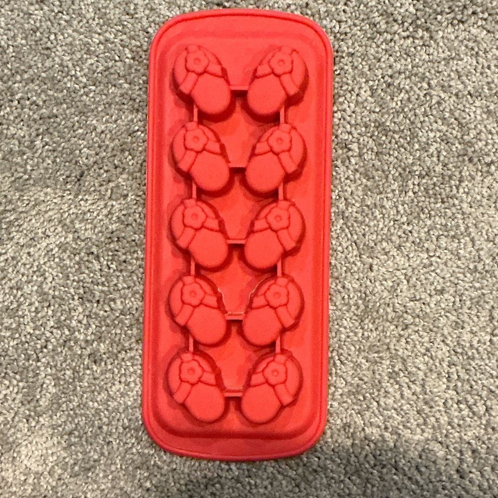 Red Flip Flop Silicone Ice Cube Tray